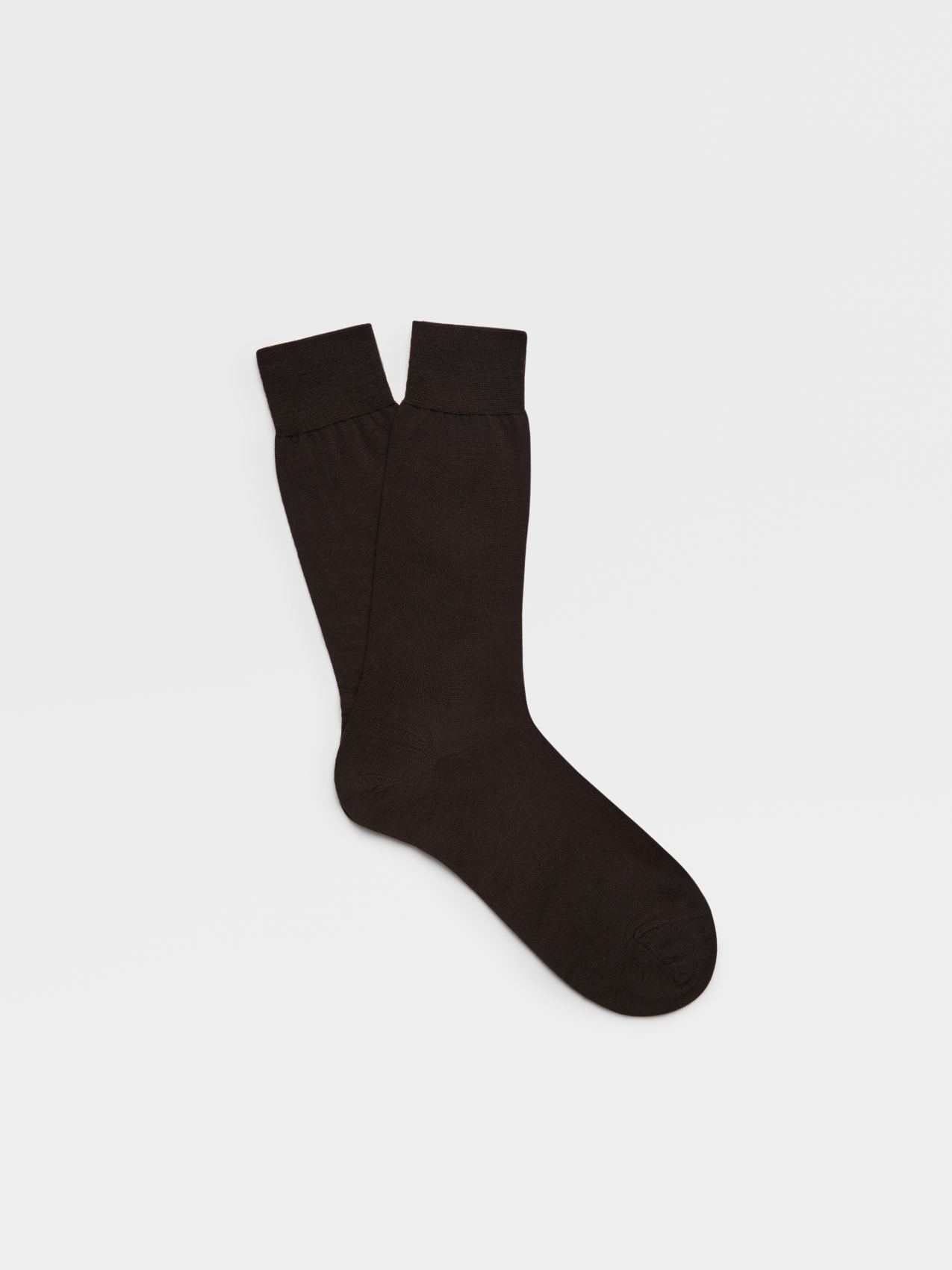 Brown Wool Mid Calf Socks